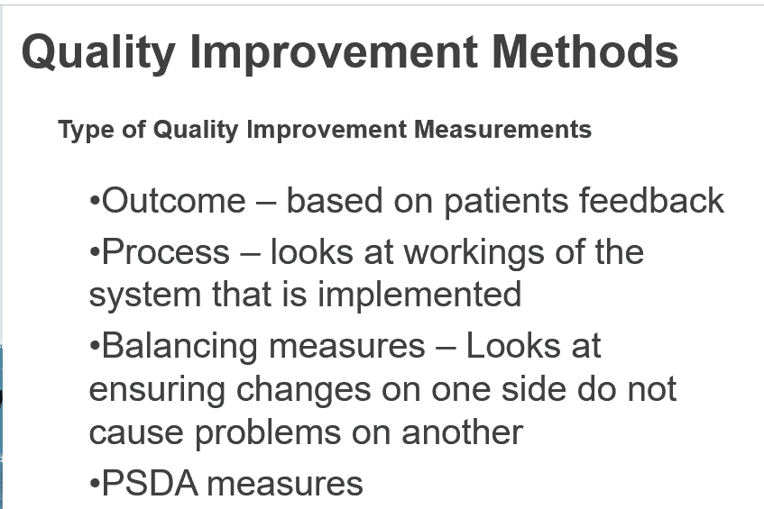 Applying Quality Improvement Methods