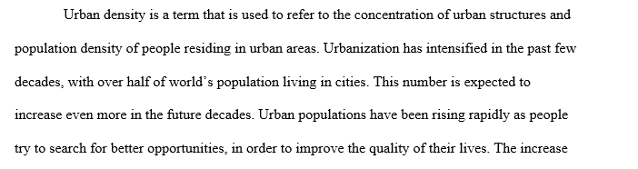 Challenges of urbanization