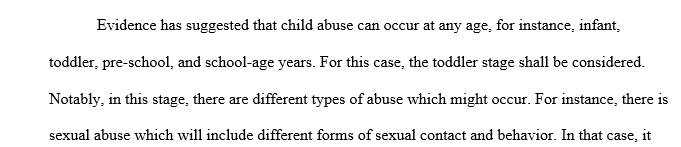 Child abuse and maltreatment