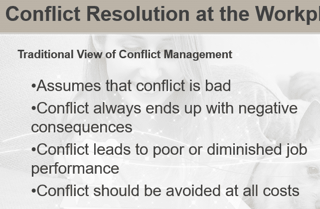  Conflict Resolutions