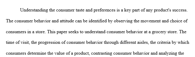 Consumer behavior process 