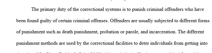 Correctional system analysis