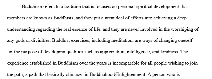  Essay about Buddhism