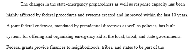 Federal Emergency Planning Mandates