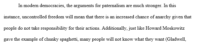 Freedom vs Paternalism and Natural Rights