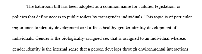 Gender development and sexuality