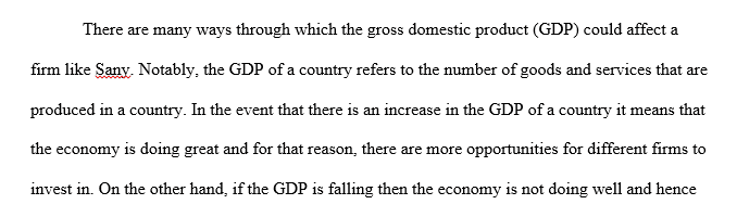 Gross domestic product 