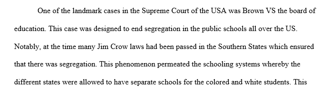 Historical Supreme Court case