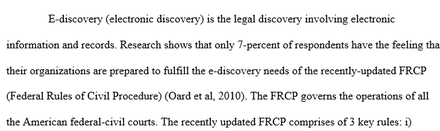 Legal Issues and Discovery Requests