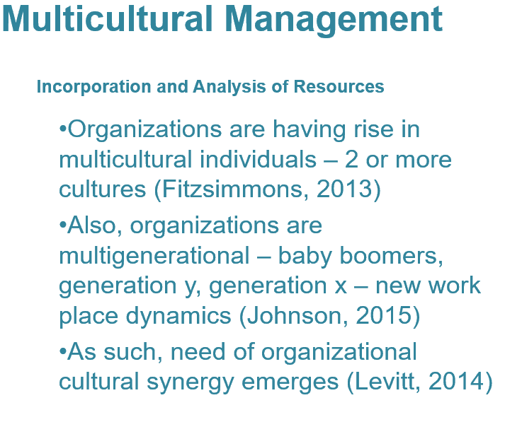 Multicultural Management