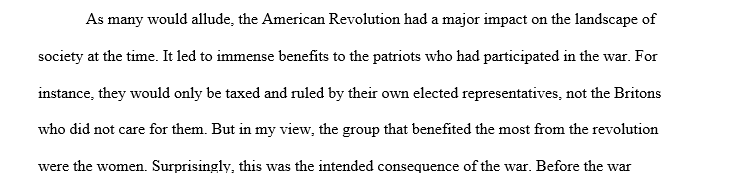 Outcomes of the American Revolution