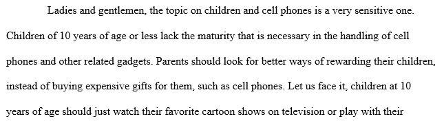 Should Children Under the Age of 10 Own Cell Phones