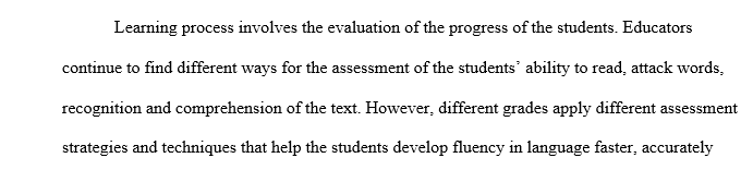 Third Grade Reading Skills Assessment