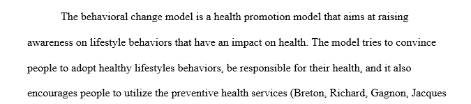 Health promotion model  