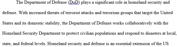 Homeland Security and Defense