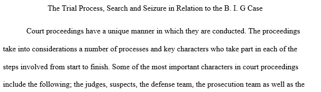 How does Search and Seizure relate to the B.I.G case