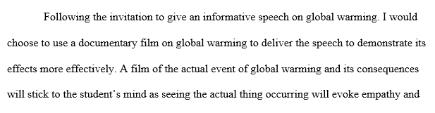 Informative Speech on Global Warming