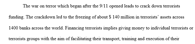 Primary sources of terrorist funding