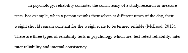 Psychology tests: What Is Reliability