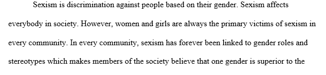 Sexism and Patriarchy
