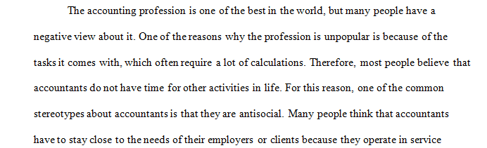 Stereotypes in the Accounting Profession