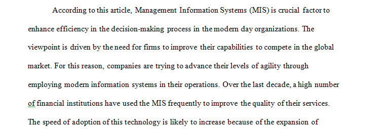 The Significance of Management Information Systems 