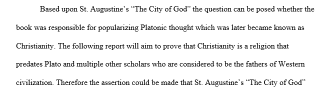 Augustine City of God and Platonism