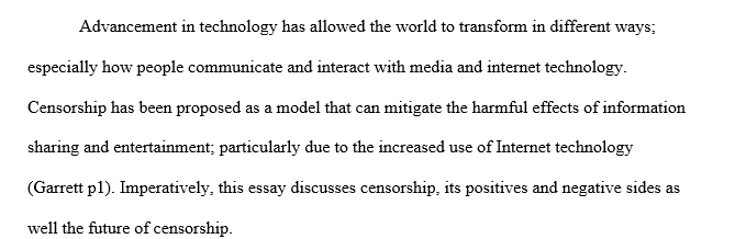 titles for essay about censorship