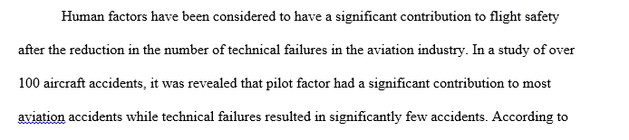 Human factors associated with aviation safety