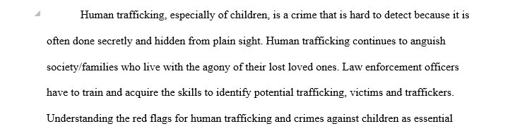 Human trafficking and crime