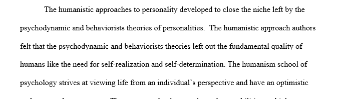 Humanistic approaches to personality