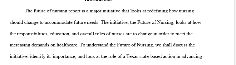 IOM future of nursing  