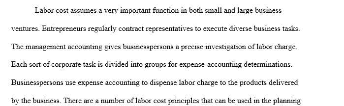 Labor cost principles
