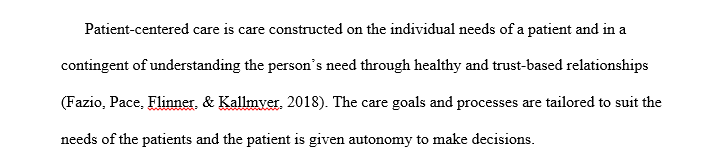 Patient-Centred care