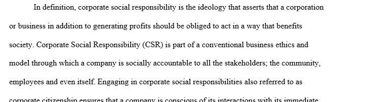 Shareholder value versus corporate social responsibilities