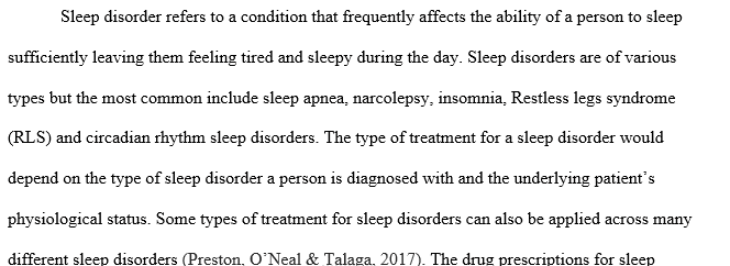 Sleep disorders