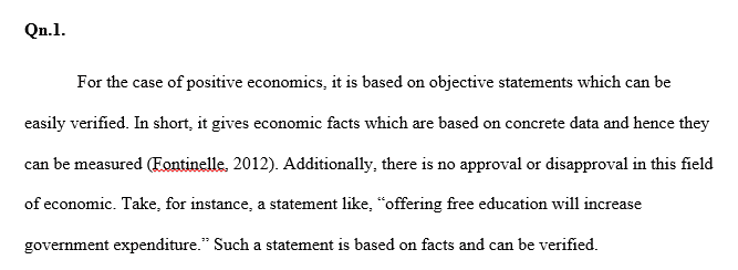 The difference between positive and normative economics