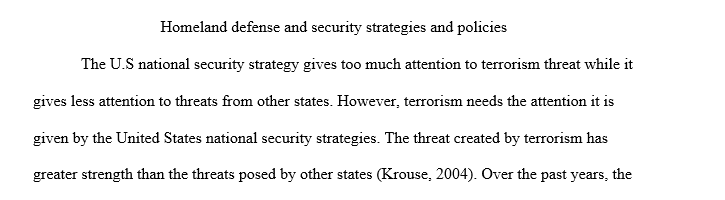 US national security strategy