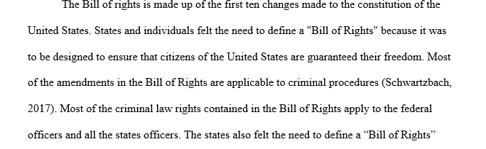 Why states and individuals felt the need to define a bill of rights