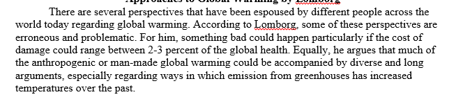 Describe a few proposed approaches to global warming
