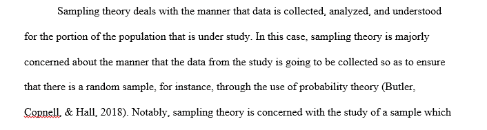 Describe sampling theory and provide examples