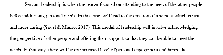 Describe servant leadership