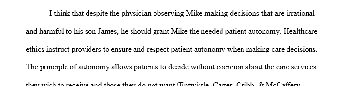 How would a spiritual needs assessment help the physician assist Mike