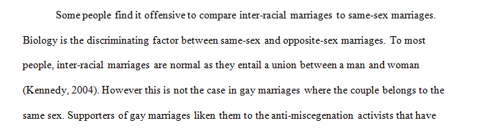Inter-Racial and Gay Marriages
