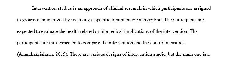 Issues that could Affect Intervention Studies