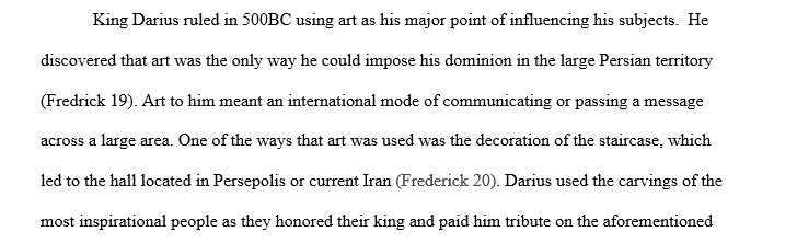 Name two rulers and discuss how they use the power of art to persuade