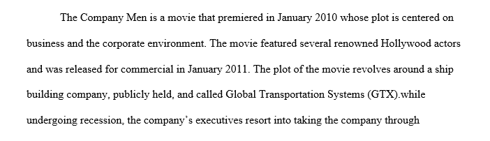 The company man essay