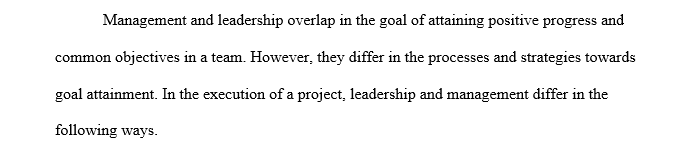 The Difference between Leading and Managing a Project