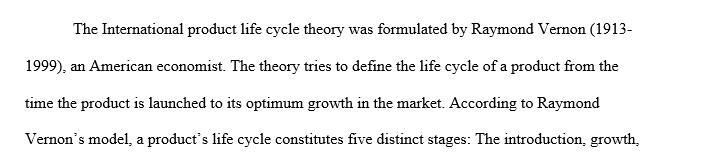 The concept of International Product Life Cycle