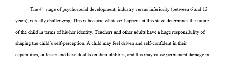 The eight stages of psychosocial development